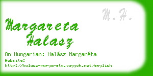margareta halasz business card