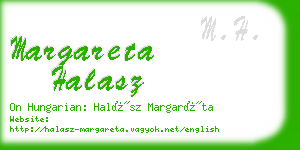 margareta halasz business card